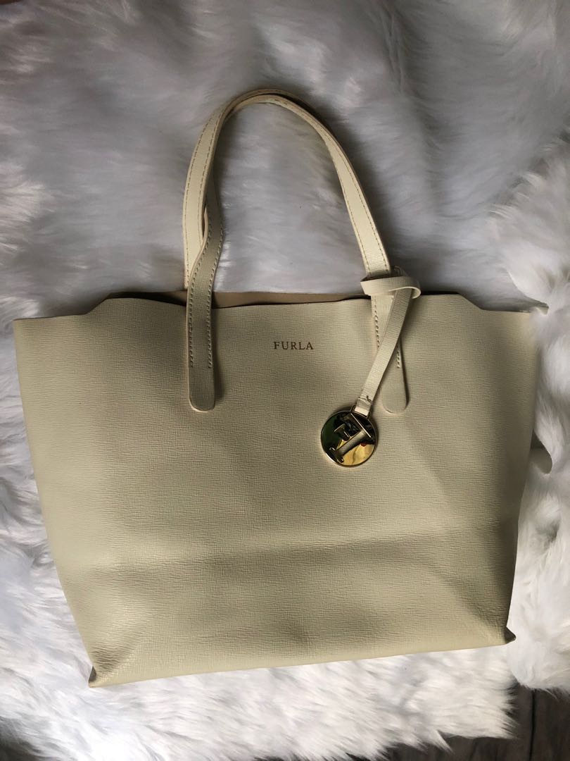 NWT FURLA SALLY MEDIUM LEATHER SAFFIANO TOTE SHOULDER BAG BLACK