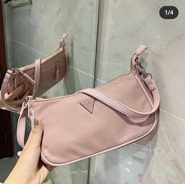 Baby pink shop baguette bag