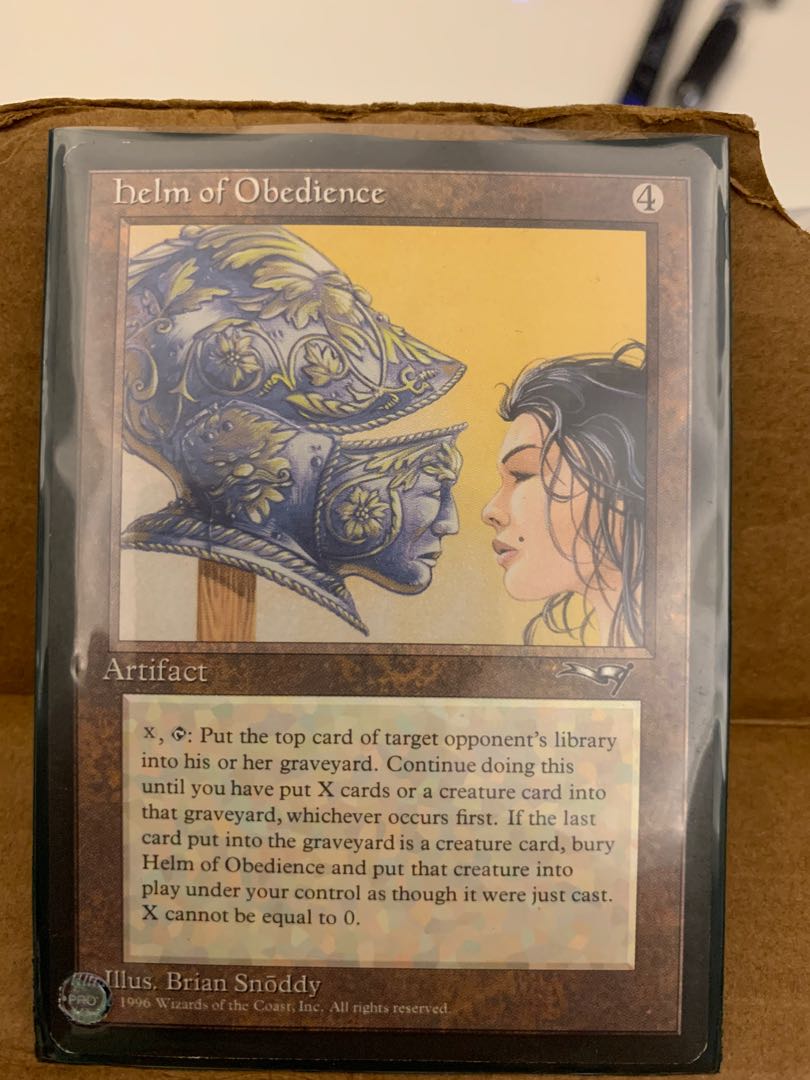 Helm of obedience alliance Magic the gathering MTG, Hobbies  Toys, Toys   Games on Carousell