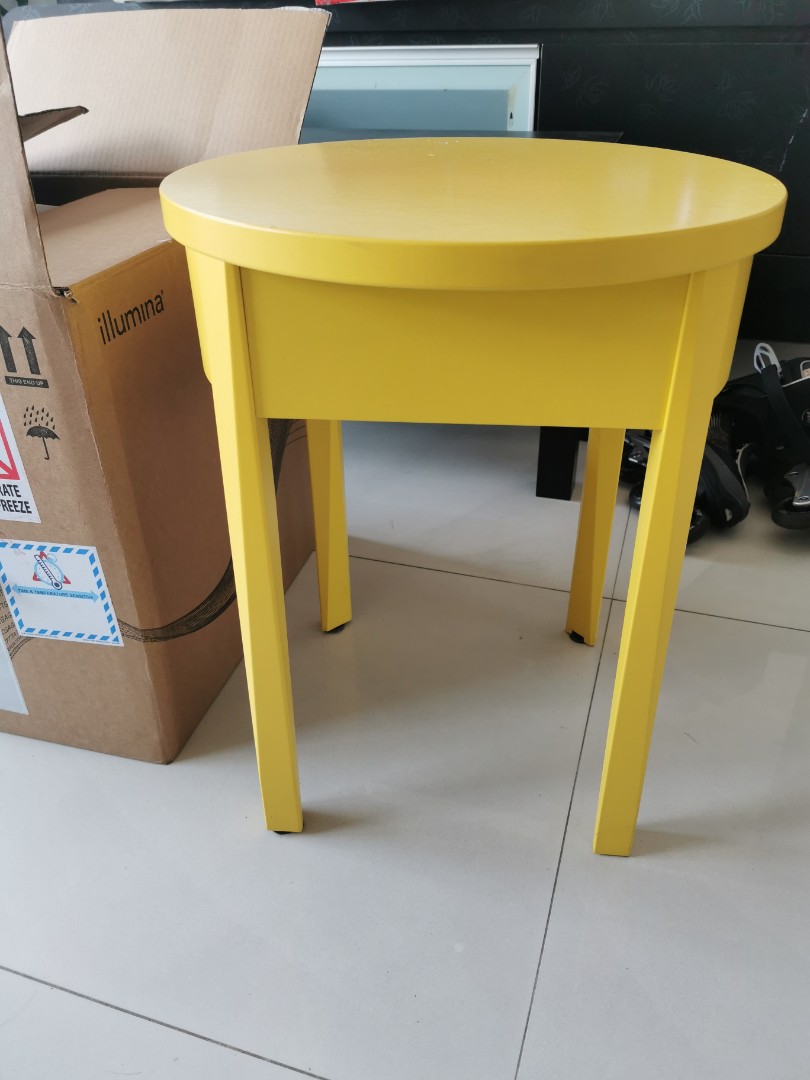Ikea Yellow Bedside Table
