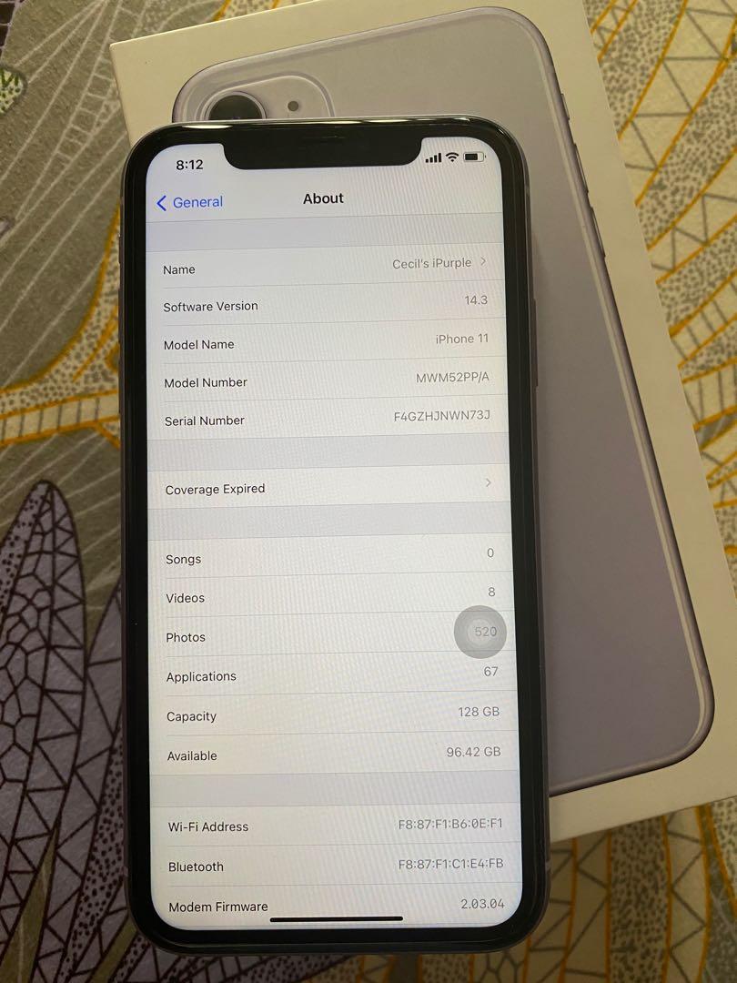Iphone 11 128gb Purple Mobile Phones Gadgets Mobile Phones Iphone Iphone 11 Series On Carousell