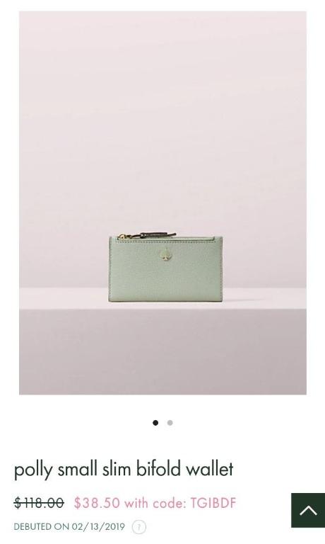 Polly small slim bifold wallet shop