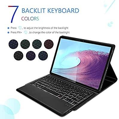 Keyboard Case For Samsung Galaxy Tab S7+/Tab S7 Plus 12.4-Inch, Jelly Comb  Backlit Bluetooth Keyboard Qwerty Uk Layout With Stand Cover For Samsung  Galaxy Tab S7 Plus 2020 (Sm-T970,T975,T976), Black, Mobile Phones