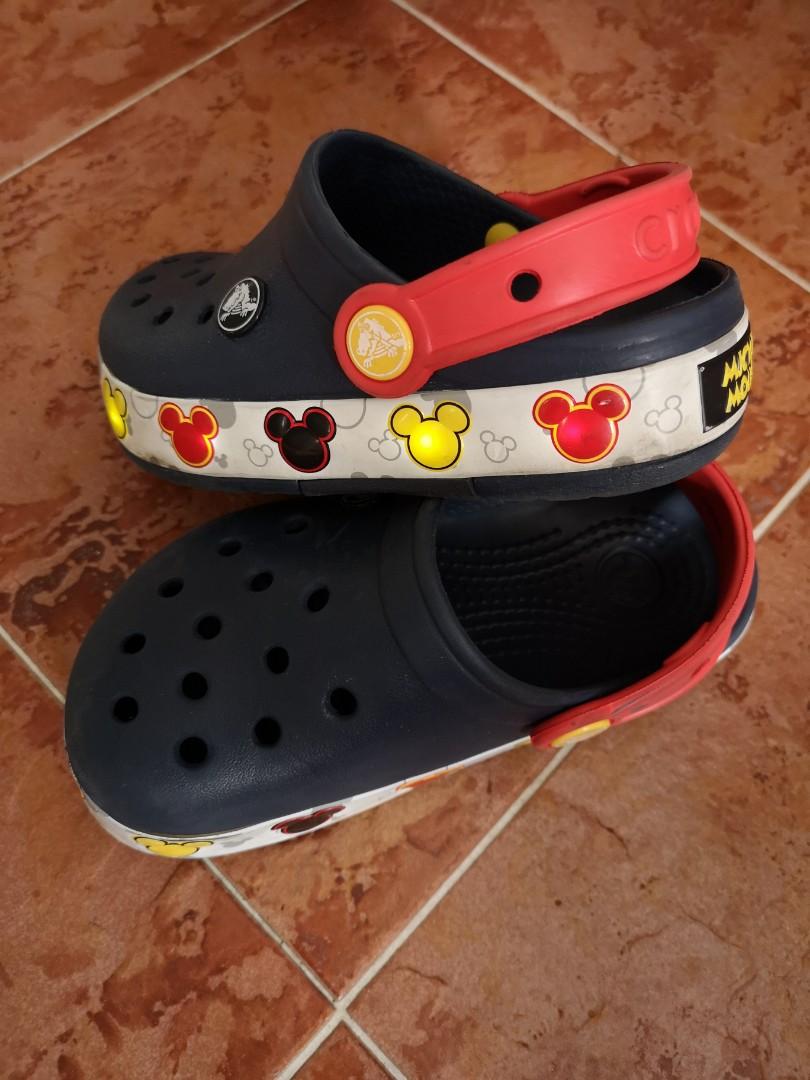 Kids Crocs Crocband Fun Lab Disney Mickey Mouse Lights Clog Size C11