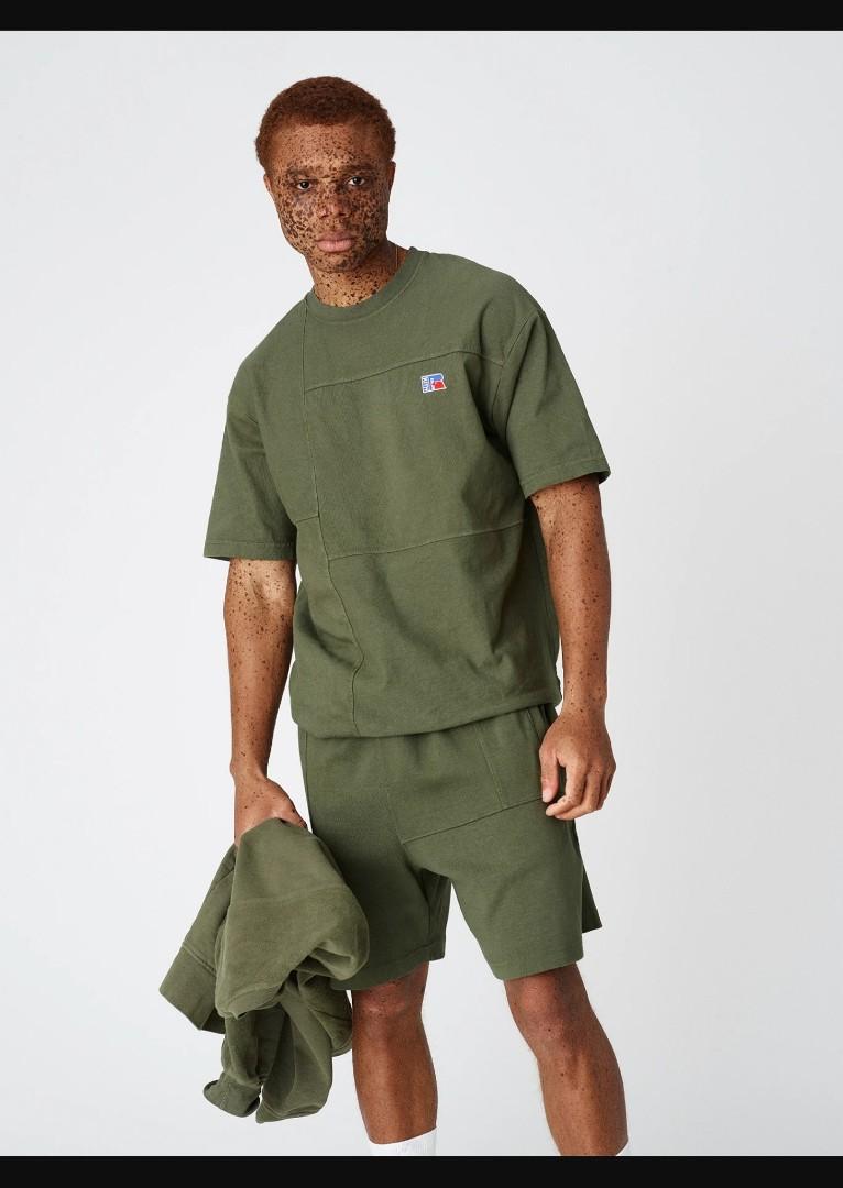 Kith x Russell Athletic Reverse Patch Tee Green XS Men s Fashion Tops Sets Tshirts Polo Shirts on Carousell