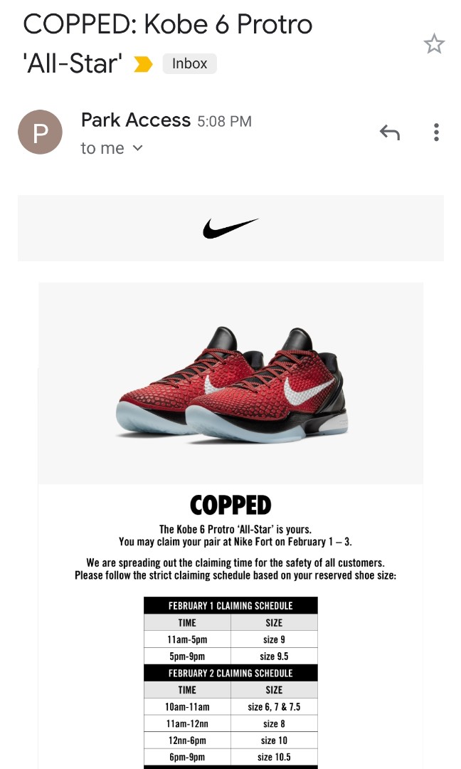 Kobe protro sizing top