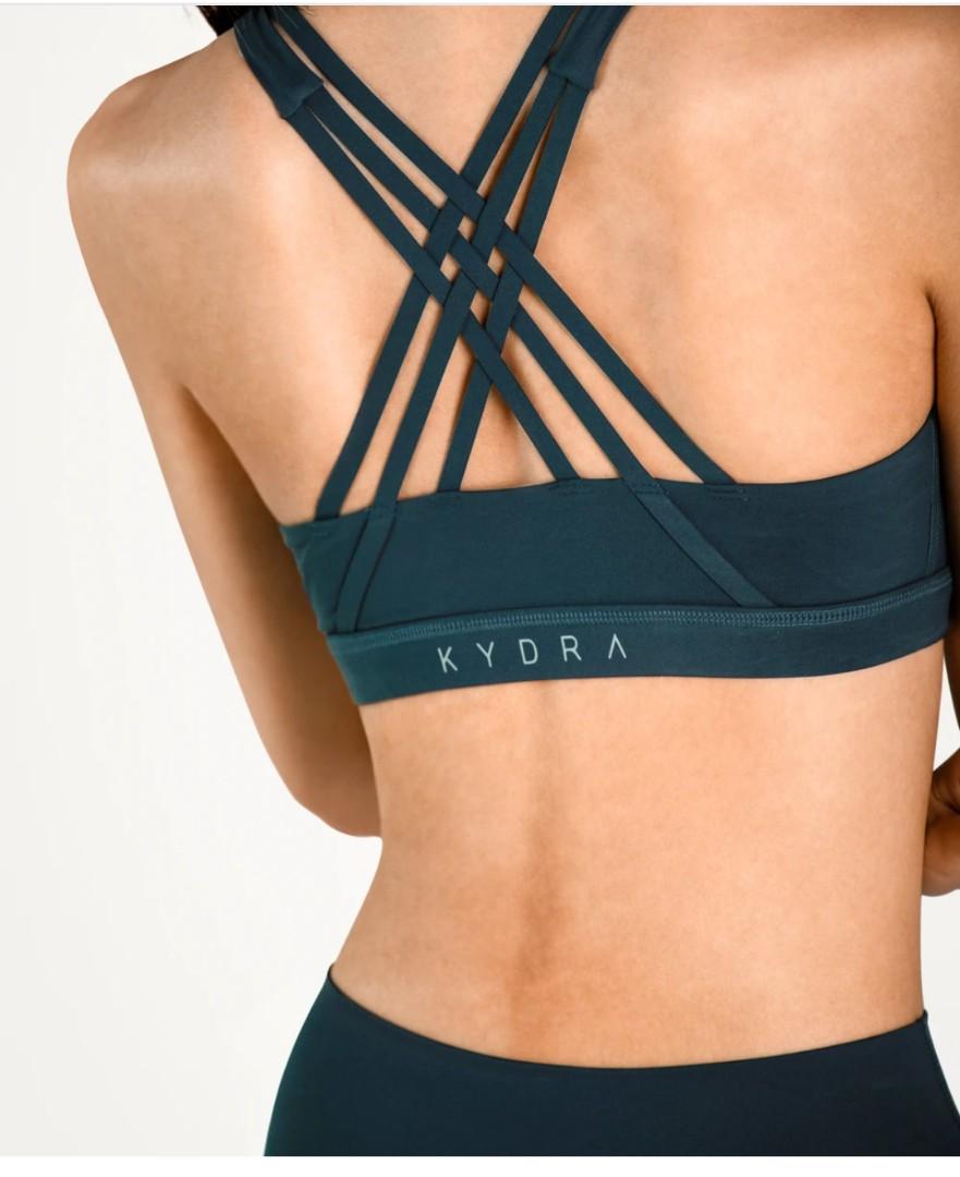 Kydra black high neck back cut out sports bra, Women's Fashion