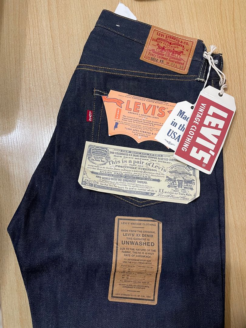 Levi's Vintage Clothing LVC 1954 501xx W33 L34, 男裝, 褲＆半截裙