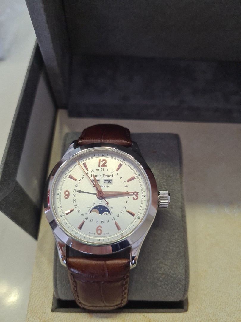 Louis Erard Moonphase Watch (elegant, 43203), Luxury, Watches on Carousell