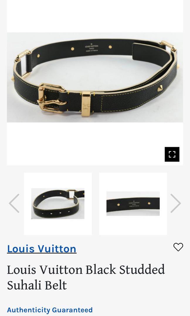 Louis Vuitton Blue Studded Suhali Belt