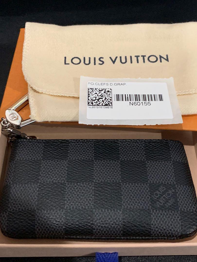Louis Vuitton Pochette Cle Key Pouch Damier Graphite Black/Gray