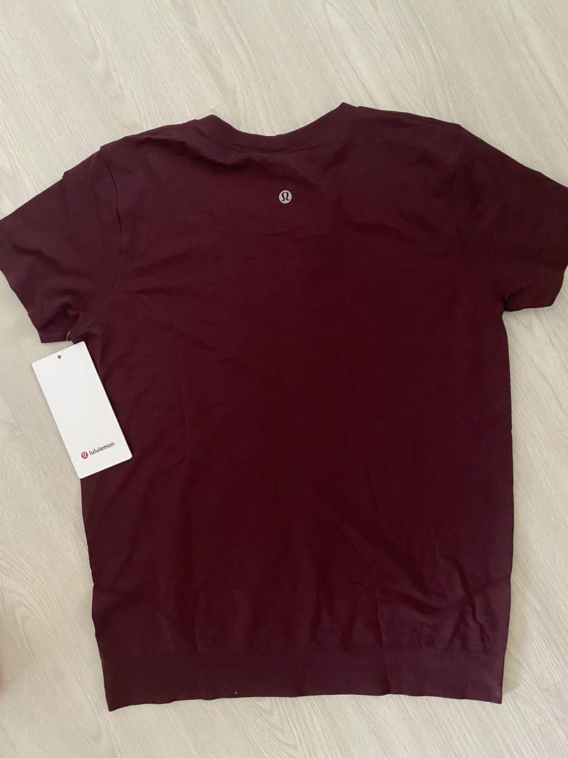 Lululemon BNWT Swiftly Breathe Short Sleeve *Fletching Lines, Spiced Chai  Size 6, Women's Fashion, Activewear on Carousell