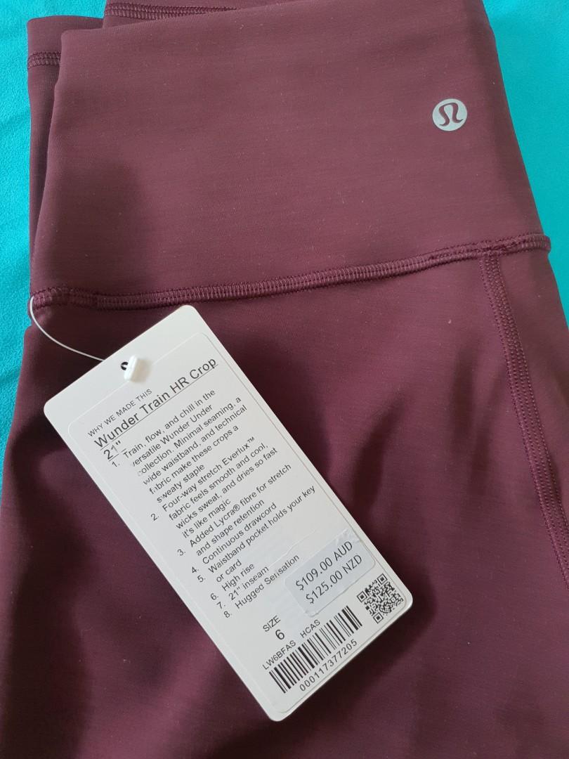Lululemon/Sz 6/ wunder train HR legging 