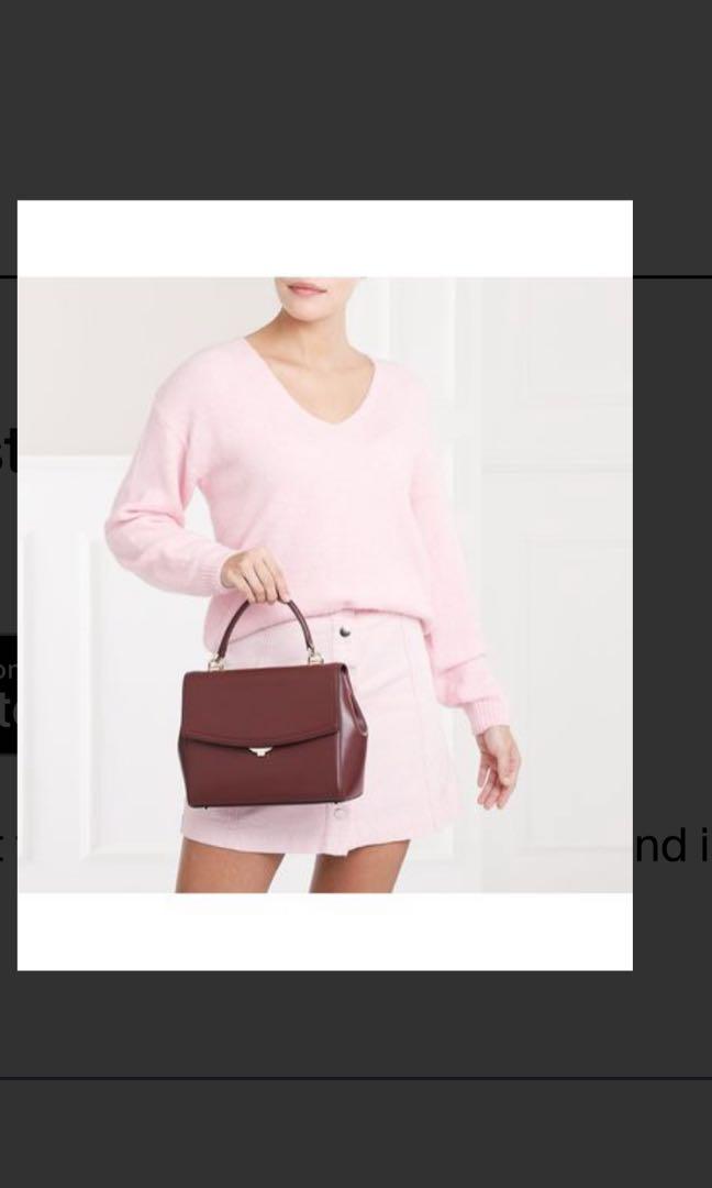 Michael Kors Ava Small Satchel Bag in Oxblood