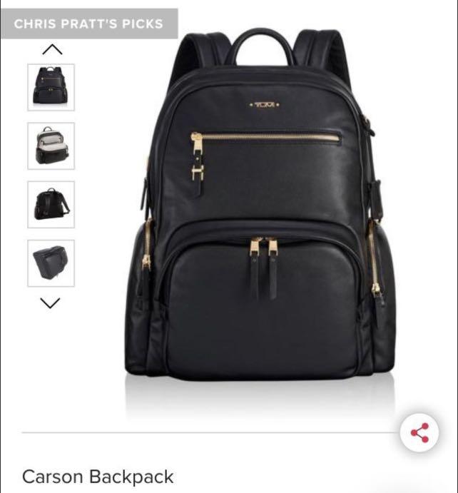 tumi calais leather backpack