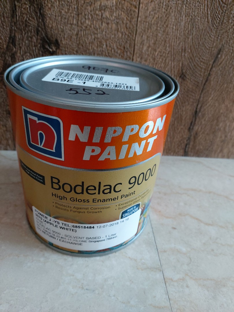 Nippon paint Bodelac 9070 Apple white 1L, Everything Else on Carousell