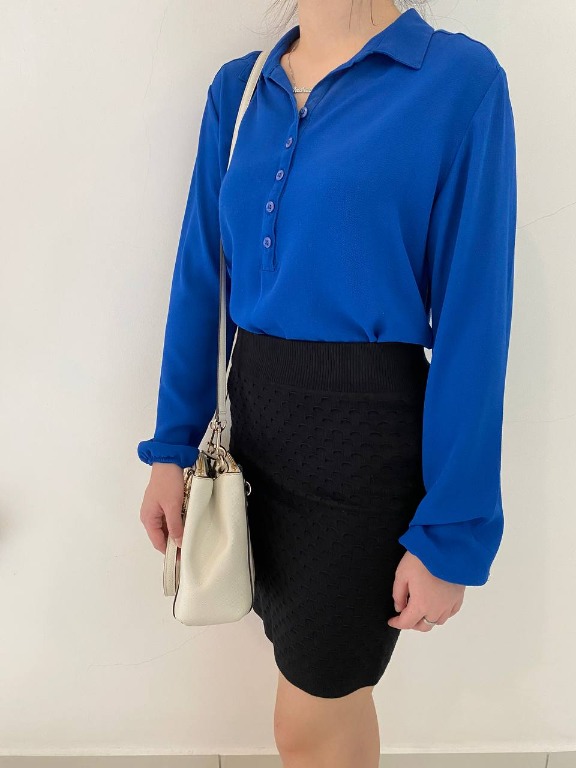 Ocean blue blouse