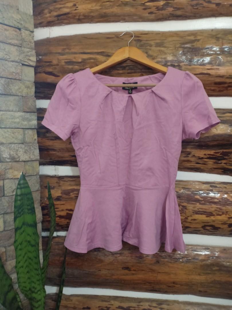 pale pink peplum top