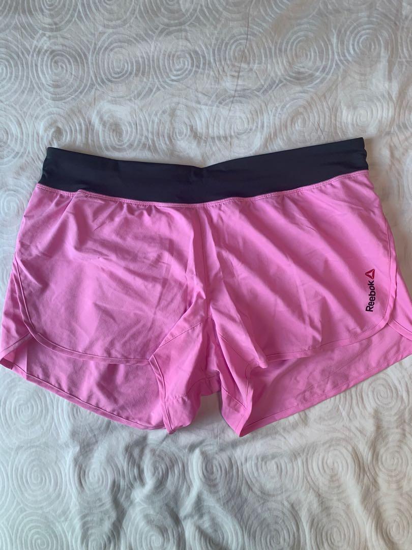 Pink Reebok Running Shorts L Men s Fashion Bottoms Shorts on