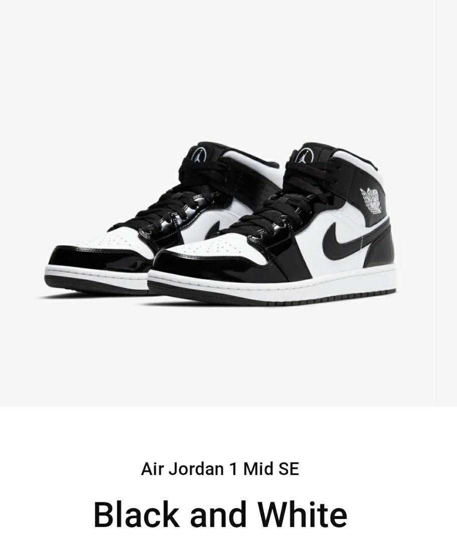 air jordan 1 mid se black white