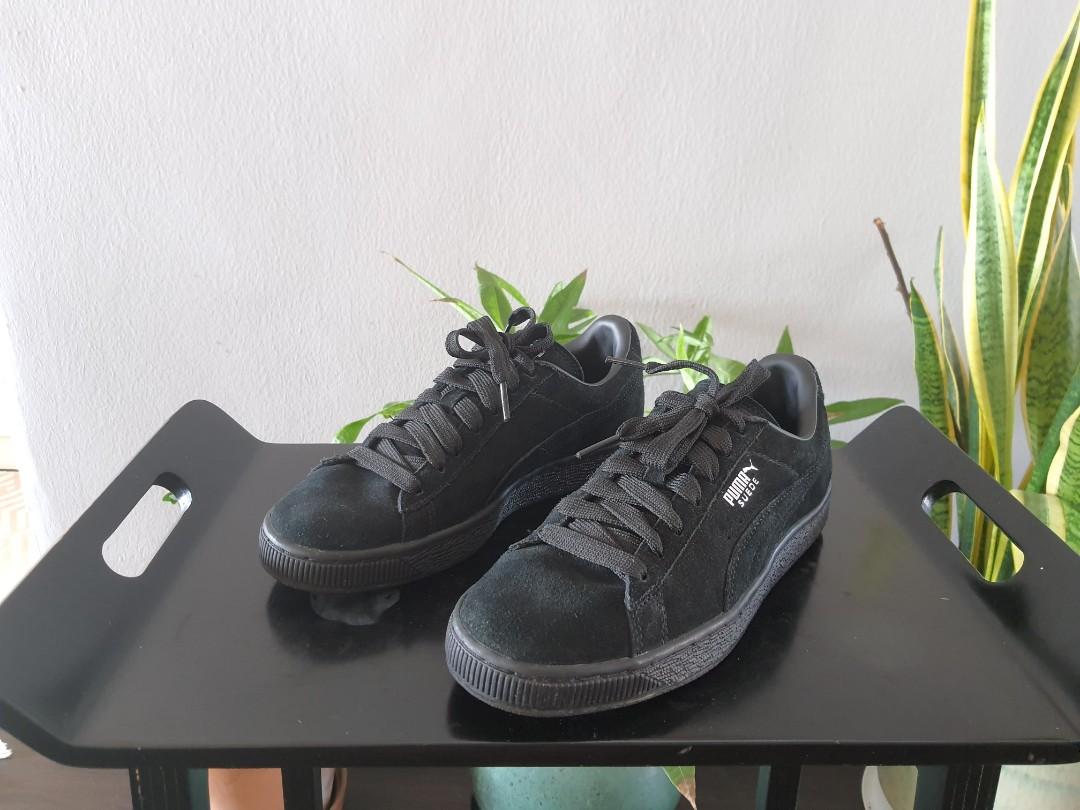 Puma suede classic black dark shadow top