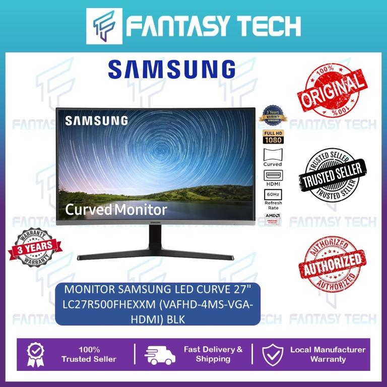 samsung 27 lc27r500 lc27r500fhexxm 4ms fhd 60hz hdmi vga amd freesync curved gaming monitor