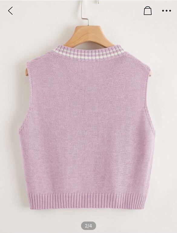 Shein Pastel V Neck Striped Sweater Vest Women S Fashion Tops Others Tops On Carousell Aesthetics green pixel art png 512x512px aesthetics art blue. shein pastel v neck striped sweater vest
