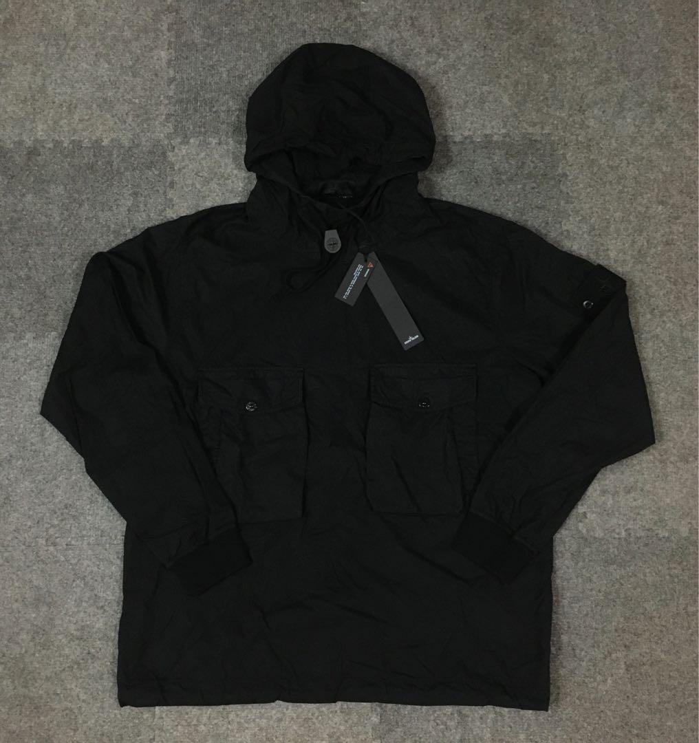 GHOST RESIN COTTON POPOVER HOODED SMOCK