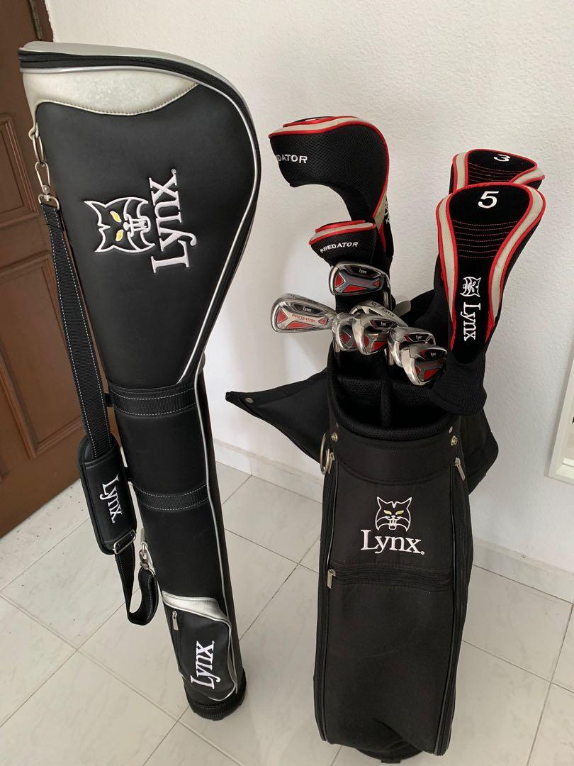 (Used) Lynx Golf Clubs Full Set with Traveller Bag, Sports Equipment