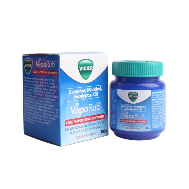 VICKS Vapor Rub 100g, Health & Nutrition, Health Supplements, Health Food,  Drinks & Tonics on Carousell