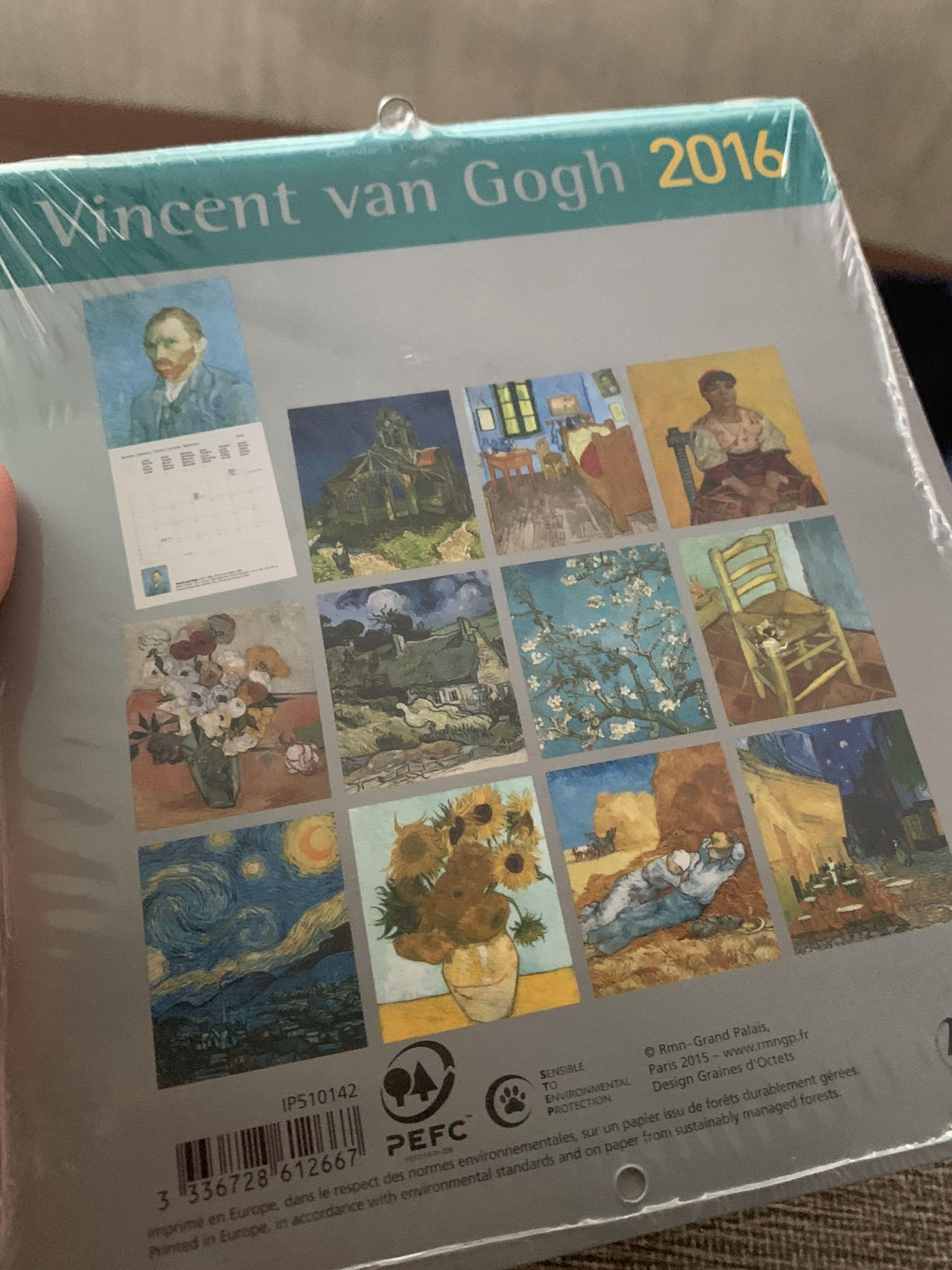 Vincent Van Gogh 2016 Calendar (Category: Art & Prints) located in Manila. Submitted by mabuhaymiles (Listing ID 1066349493, Image 2). Description: Never been used. Sealed. Authentic. Bought from Louvre. .