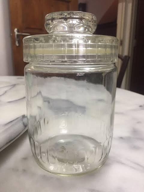 Vintage 1970's Nescafe Instant Coffee Glass Storage Jar Retro ...