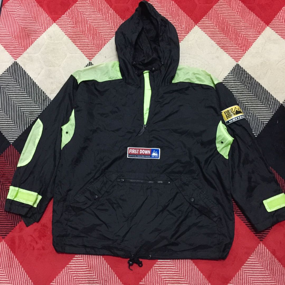 Vintage First Down Sailing Gear Jacket Multicolor Men s Fashion Tops youth-group-let-s-keep-sailing-medway-yacht-club