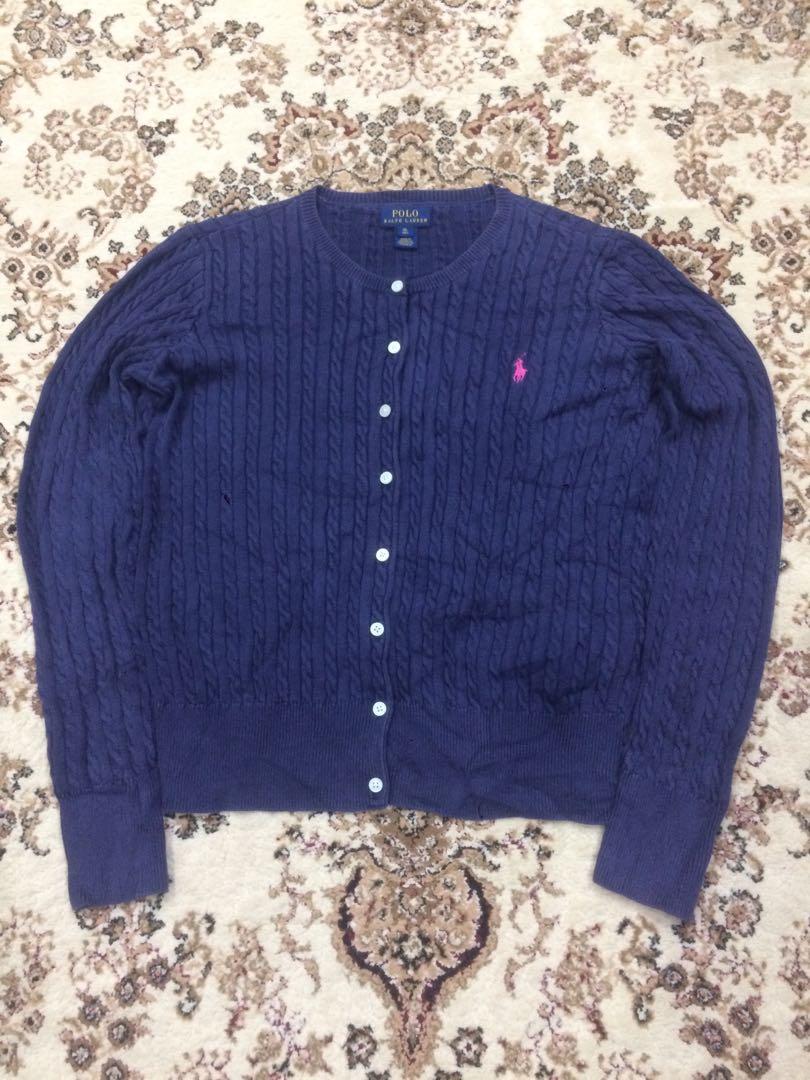 Vintage POLO Ralph Lauren Knitted Cardigan for Ladies Pink Pony Small  Authentic, Women's Fashion, Tops, Longsleeves on Carousell