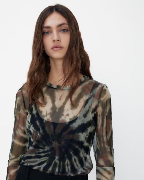 zara tulle shirt
