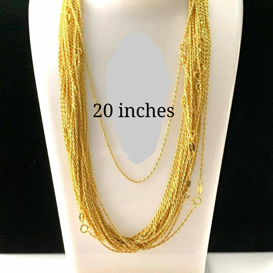 18k 20 Inches Rope Chain, Women's 