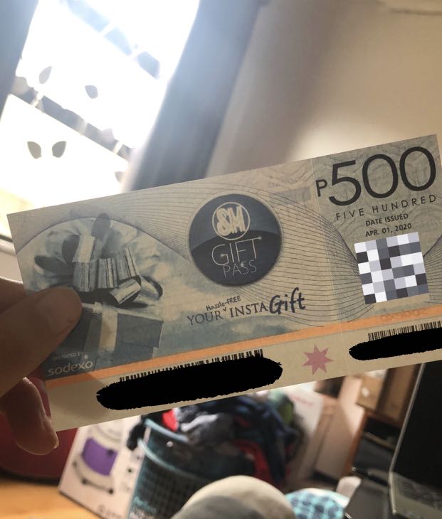 500 Pesos Worth SODEXO Gift Pass Tickets Vouchers Store Credits On 500-pesos-worth-sodexo-gift-pass-tickets-vouchers-store-credits-on