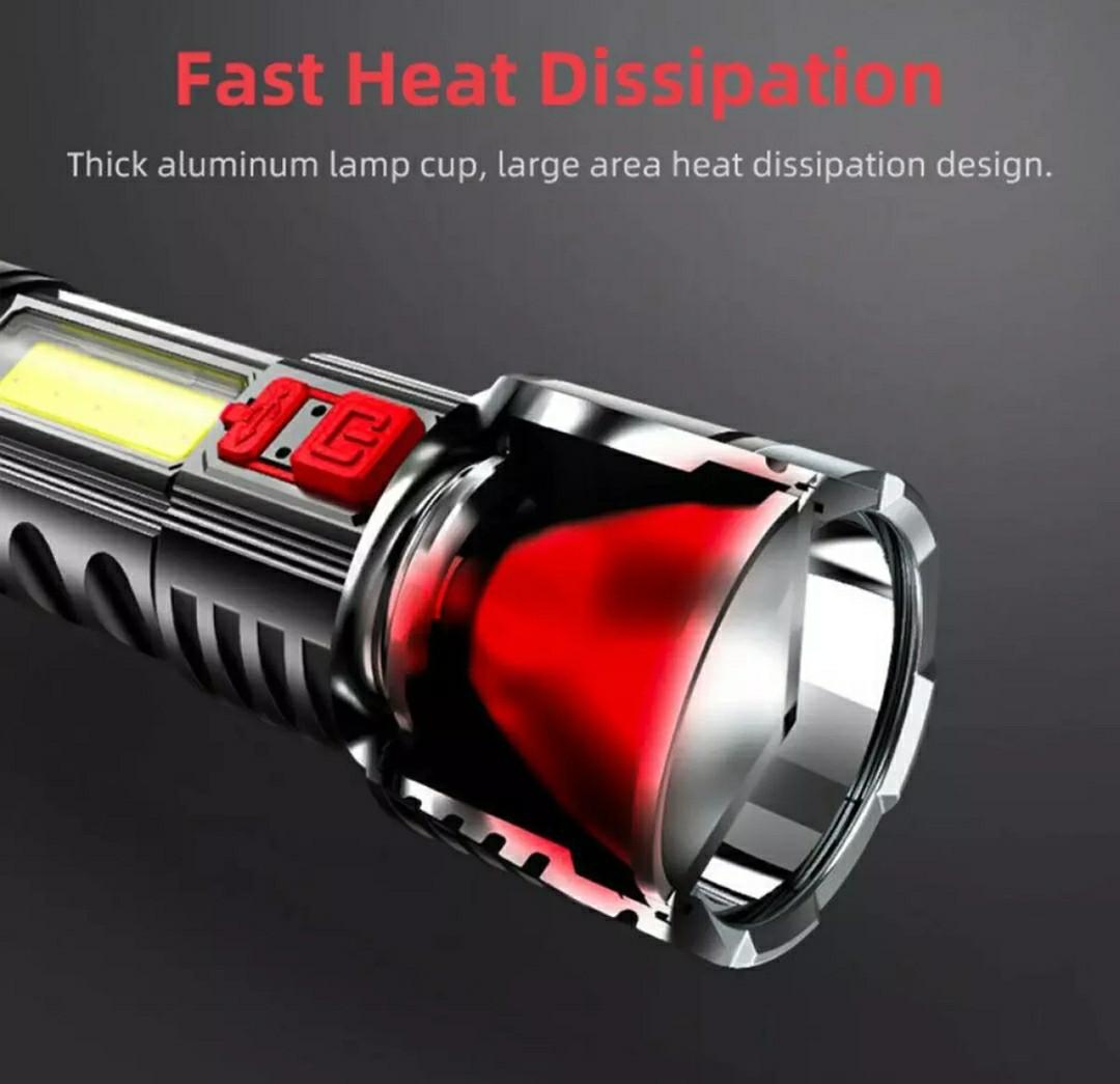 610) Original Outdoor Portable Torch LED Flashlight Super Bright Long Range  USB Re-chargeable Small Household Xenon Tactical Light, Sports Equipment,  Hiking  Camping on Carousell