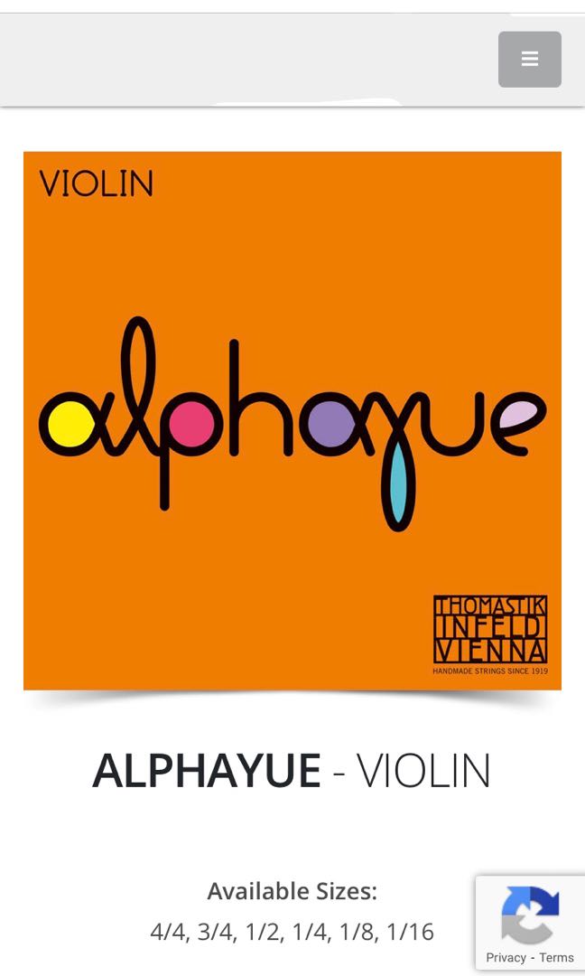 Alphayue sales violin strings