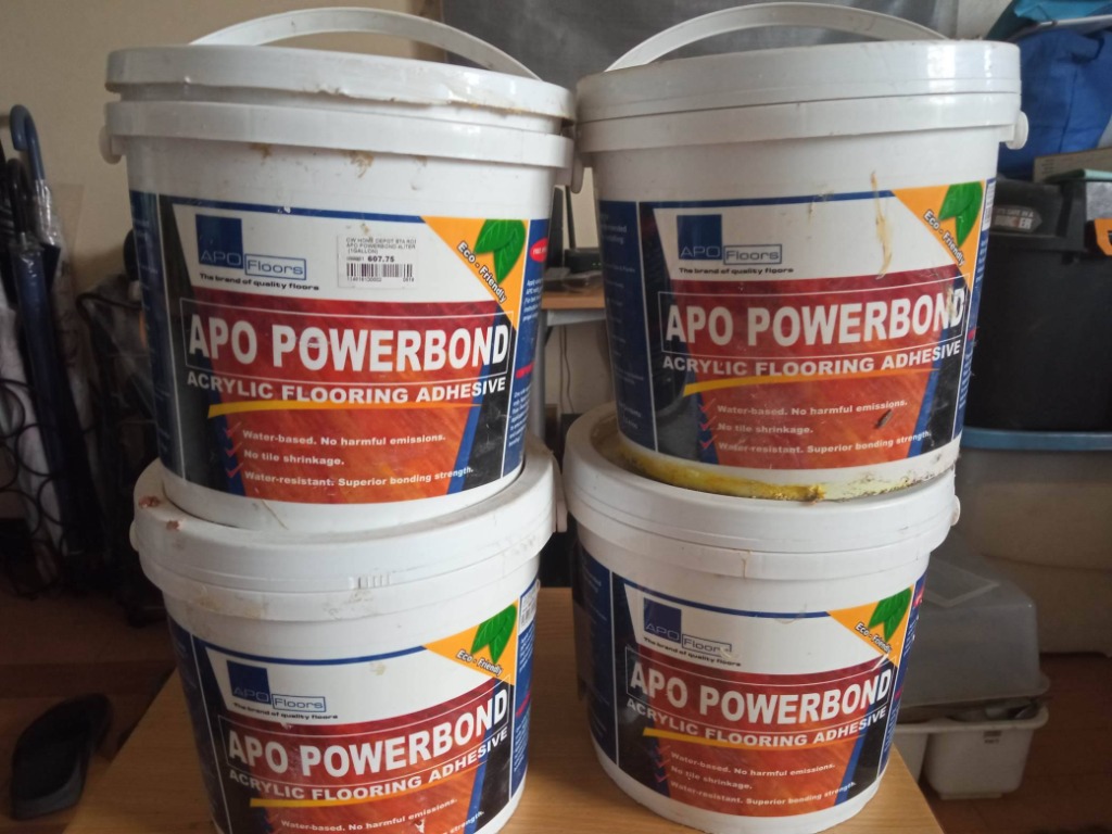 Apo Powerbond Acrylic Flooring Adhesive For Vinyl Tiles 5kg, Furniture