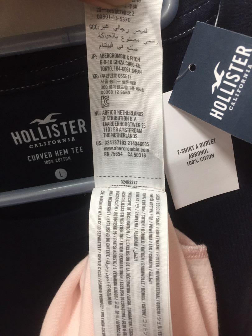 Authentic Hollister Curved Hem Tee (Category: Others Tops) located in Iloilo. Submitted by genblue (Listing ID 1066518810, Image 3). Description: 📌Authentic Hollister Curved Hem Tee 📌new with tag 📌bought in the UK .