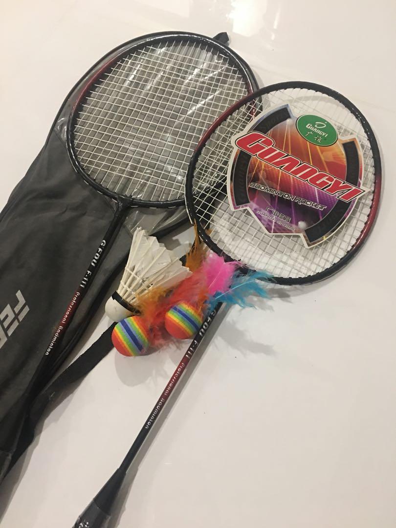 BADMINTON RACKET WITH FREE SHUTTLECOCK FOR SALE, Sports Equipment, Sports and Games, Racket and Ball Sports on Carousell