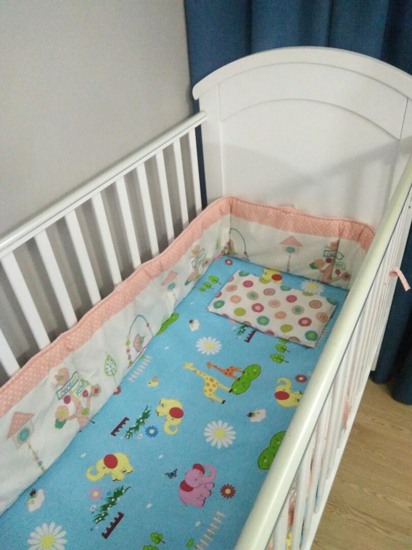 OCA Baby Cot + Water Bed + Mosquito Net, Babies & Kids, Baby Nursery