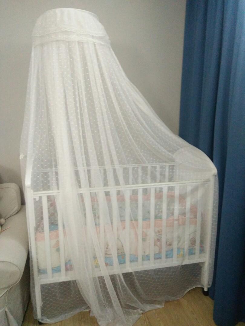OCA Baby Cot + Water Bed + Mosquito Net, Babies & Kids, Baby Nursery