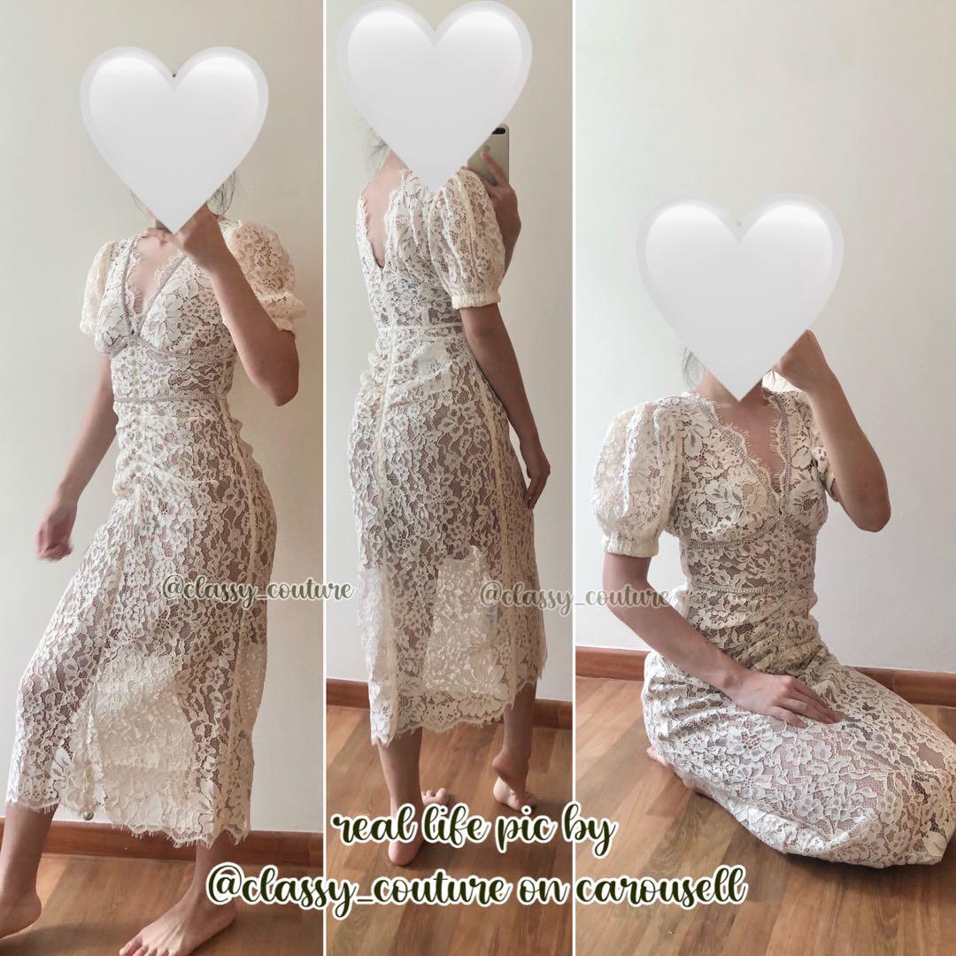 BEST SELLER Authentic Self Portrait Camellia Fine Corded Lace