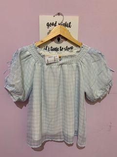 Blouse blue full furing