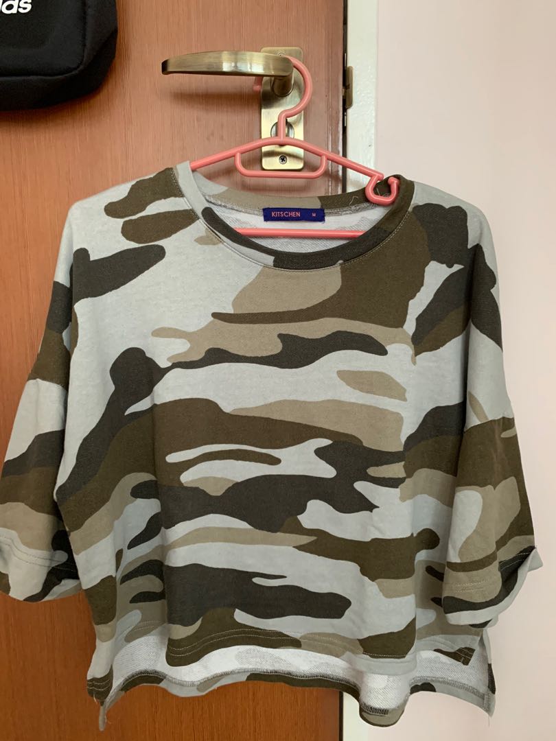 army print crop top
