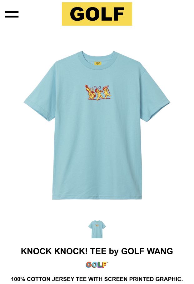 BN GOLF WANG KNOCK KNOCK BLUE TEE, Men 