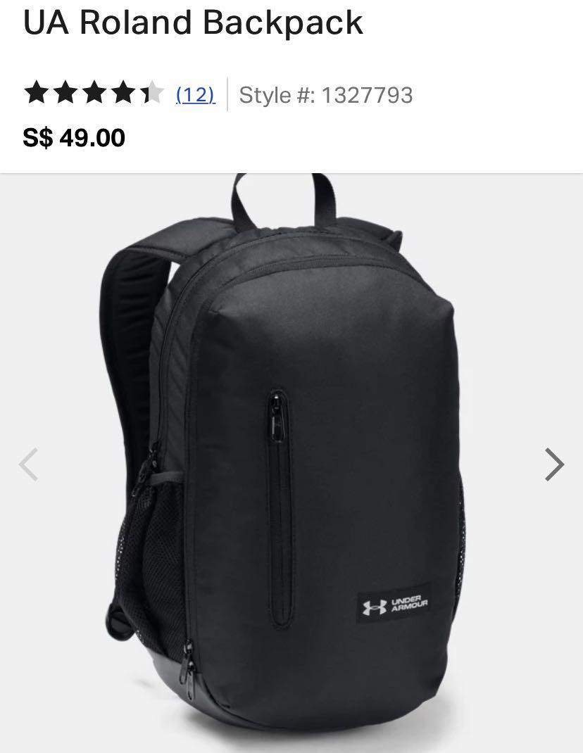 BNWT Under Armour Roland Backpack Men s Fashion Bags Backpacks on Carousell
