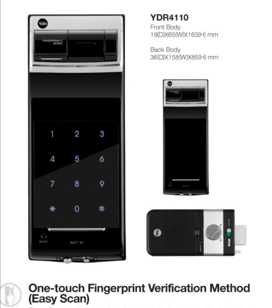 Brand new Yale Digital Door Lock YDR4110, Furniture & Home Living